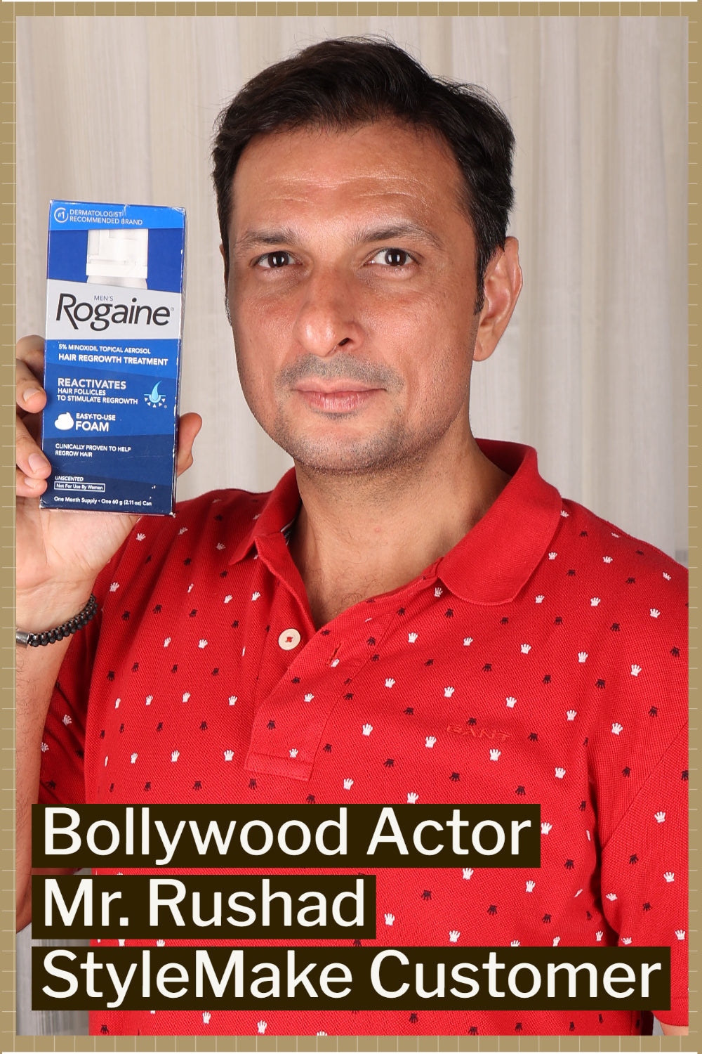 Bollywood Actor Rushad Rana uses Rogaine foam imported from the United States, Rushad Rana purchases Rogaine in India only StyleMake. Rogaine Foam for Men, Rogaine India, Rogaine Reviews, Rogaine Hair Regrowth, Rogaine Minoxidil, Rogaine Minoxidil for Men, Rogaine foam for men, Rogaine foam, Rogaine cash on delivery, rogaine women, rogaine, Rogaine India, Rogaine in Chennai, Mumbai, Bangalore, Kolkata, New Delhi. Hair Regrowth Rogaine 6 Month Supply
