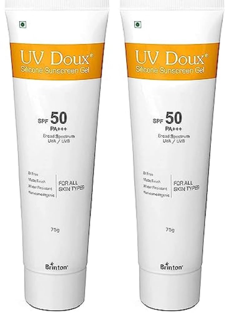 Brinton Healthcare UvDoux SPF 50 PA+++ in Matte Finish and Oil Free Formula| Water Resistant Sunscreen| Protection against UVA/UVB Rays (50 GM)