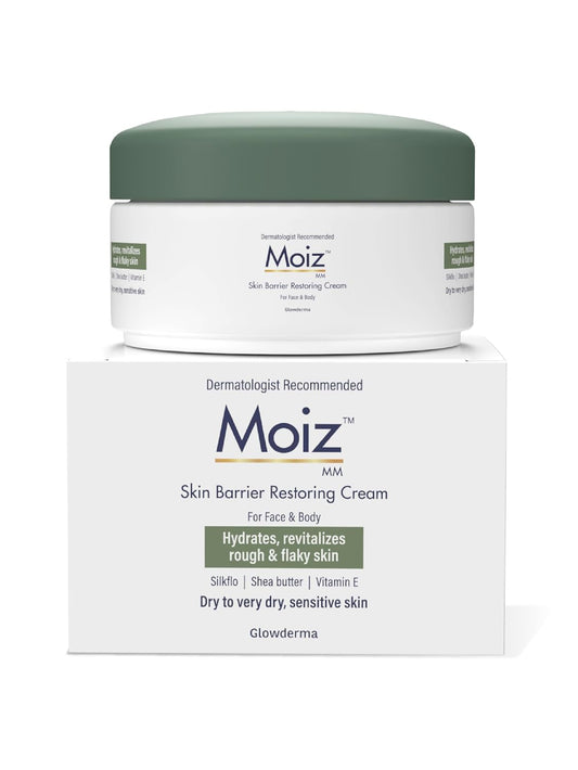 Moiz MM Skin Barrier Restoring Cream | For Very Dry & Sensitive Skin | Shea Butter & Vitamin E | Dermatologist Recommended & Dermatologically Tested