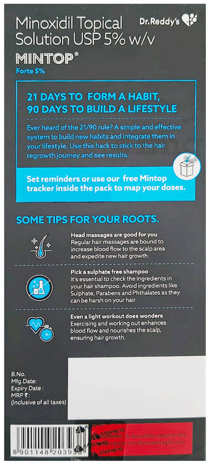 Mintop Forte 5% Minoxidil Solution 60 ml Solution