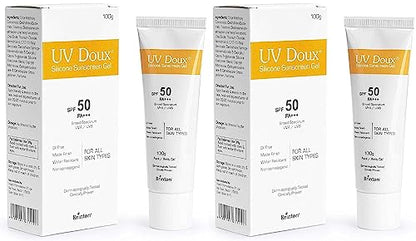 Brinton Healthcare UvDoux Face & Body Sunscreen gel with SPF 50 PA+++ in Matte Finish and Oil Free Formula| Water Resistant Sunscreen| Protection against UVA/UVB Rays (50 GM)
