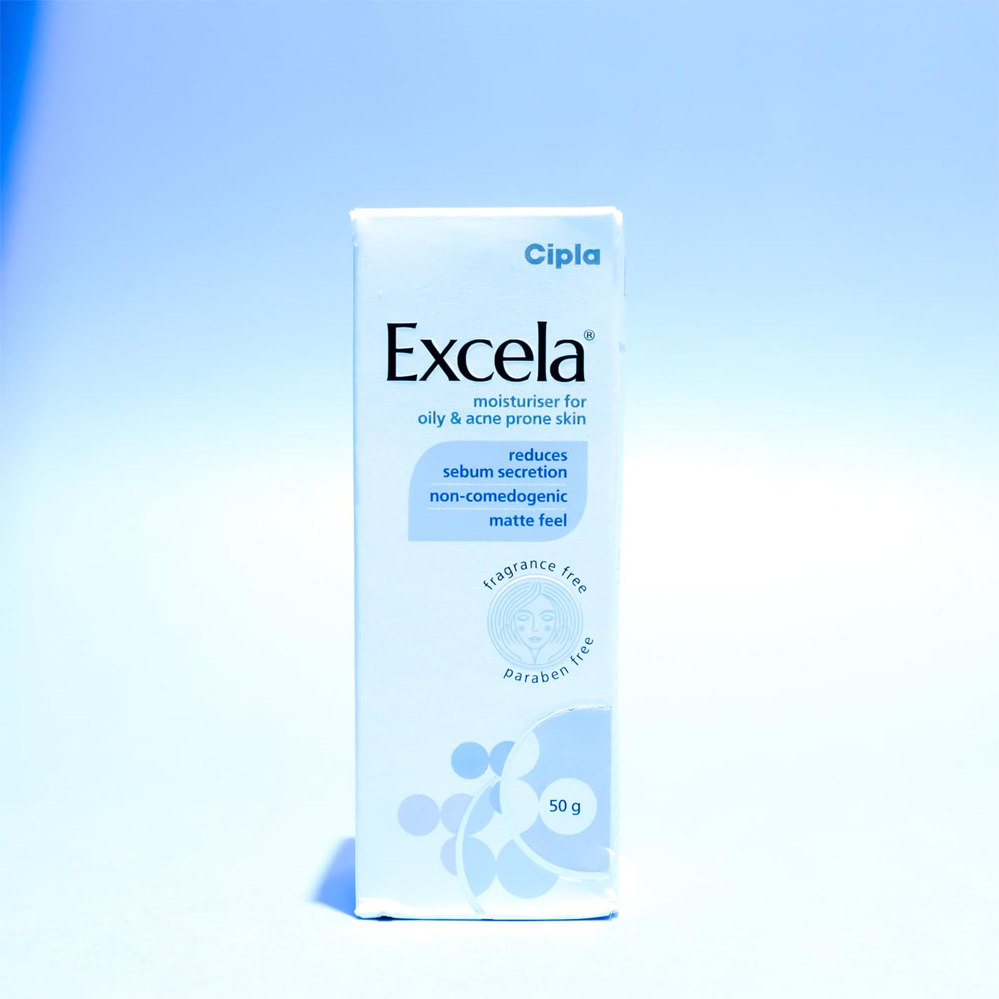 Cipla Excela Moisturiser | Oily & Acne Prone Skin | Reduces Sebum Secretion | 50g