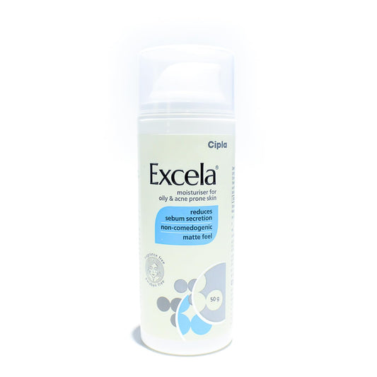 Cipla Excela Moisturiser | Oily & Acne Prone Skin | Reduces Sebum Secretion | 50g